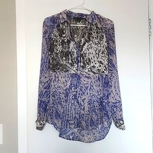 Armani Exchange Shirt - Blue/Black Snake Print